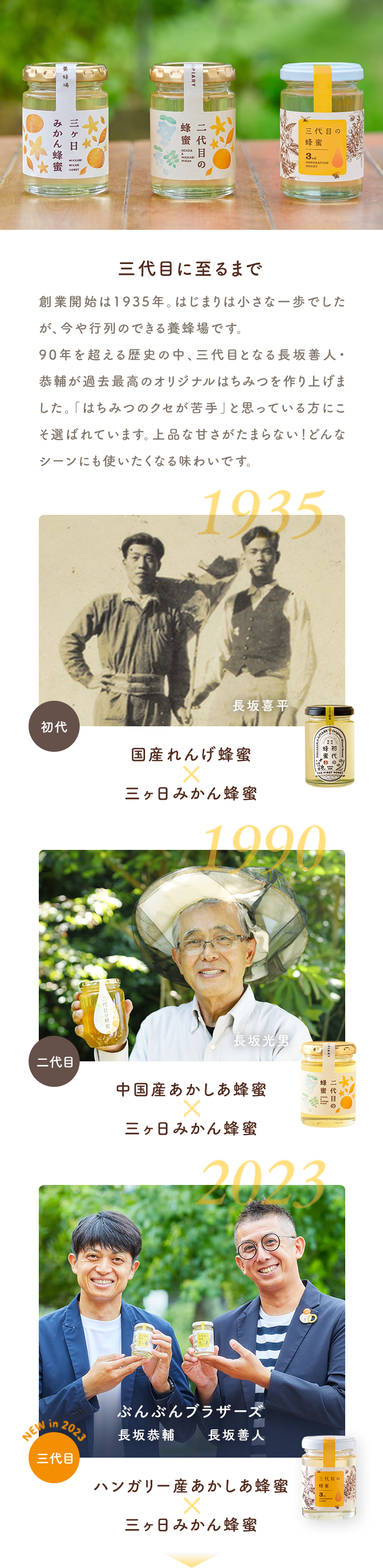 三代目に至るまで