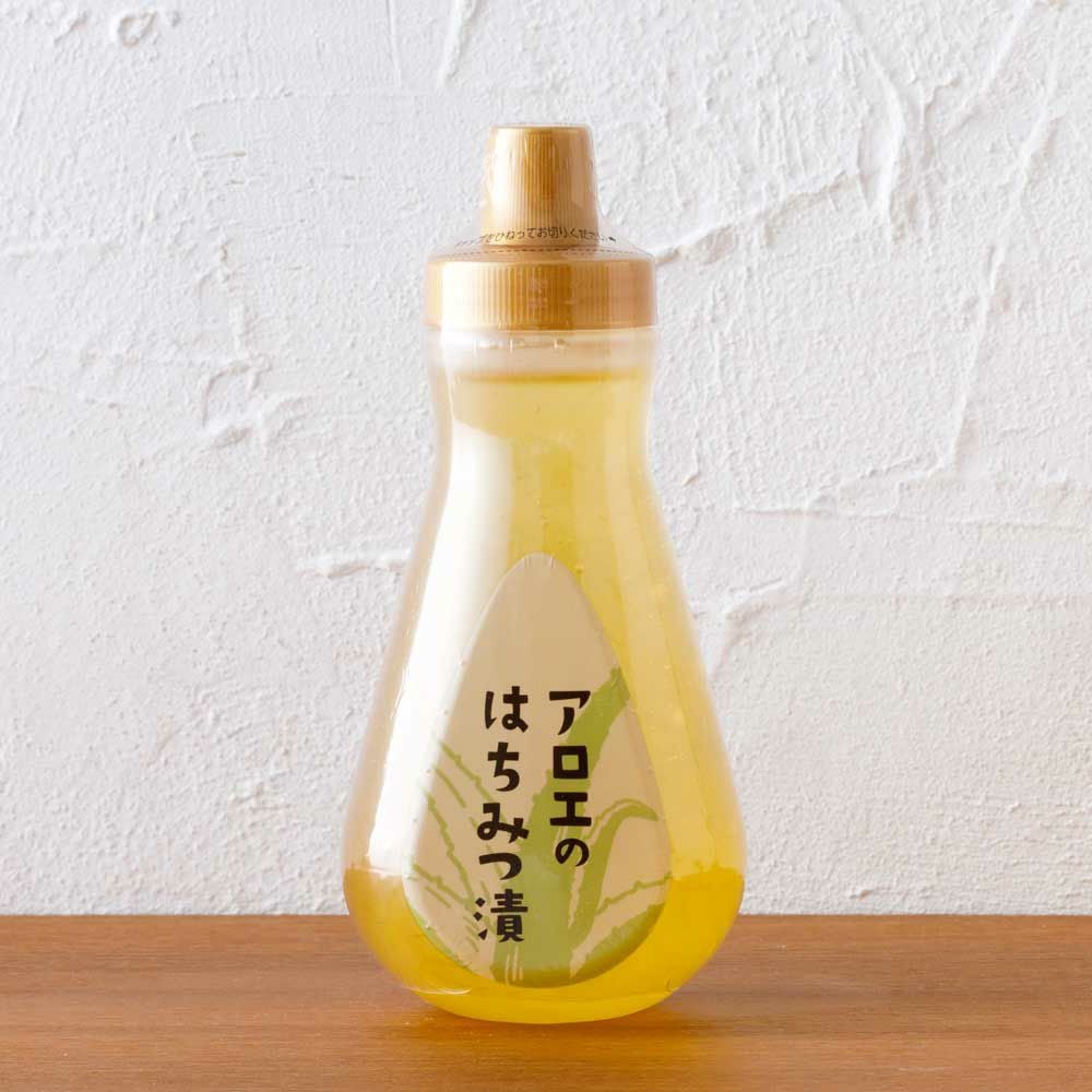 アロエのはちみつ漬 430gボトルタイプの通販｜はちみつ専門店 長坂養蜂場
