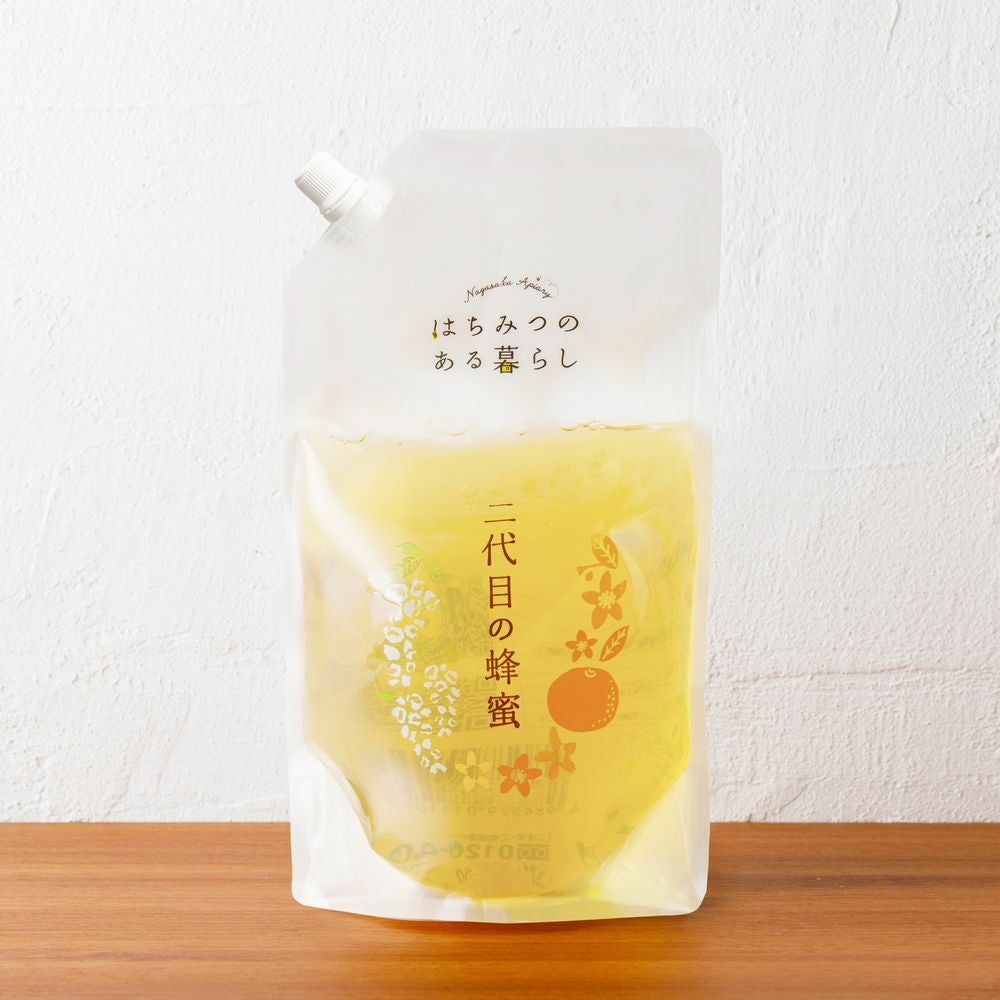 二代目の蜂蜜 1350gエコパックの通販｜はちみつ専門店 長坂養蜂場